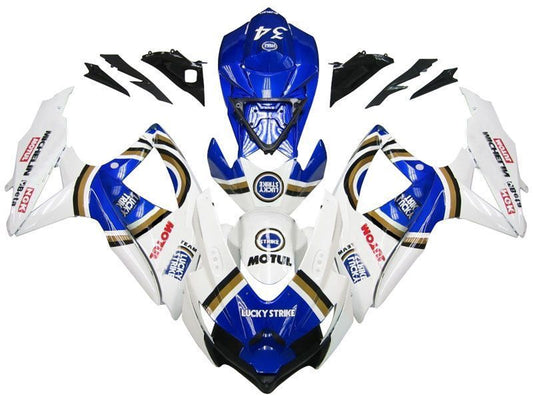 Fairings For Suzuki GSXR 600 750 White Blue  (2008-2009-2010)