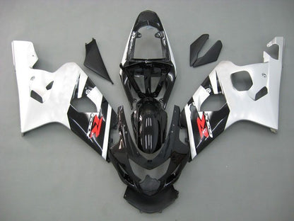Fairings For Suzuki GSXR 600 750 Black Silver GSXR  (2004-2005)
