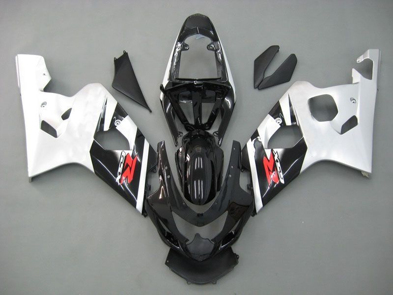 Fairings For Suzuki GSXR 600 750 Black Silver GSXR  (2004-2005)