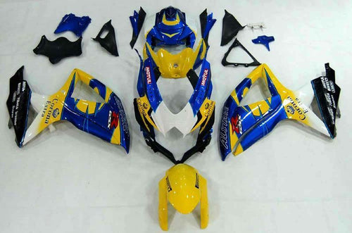 Fairings For Suzuki GSXR 600 750 Yellow Blue  (2008-2009-2010)