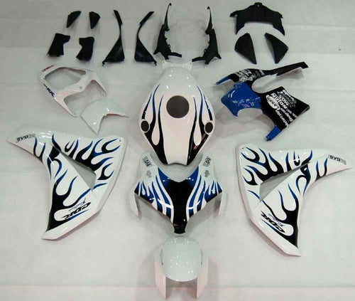 Fairings For Honda CBR1000 RR White & Blue Black Flame  (2008-2011)