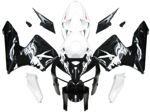 Fairings For Honda CBR 600 RR White & Black Tribal  (2005-2006)