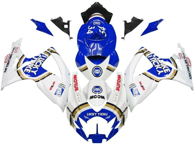 Fairings For Suzuki GSXR 600 750 White Blue  (2006-2007)