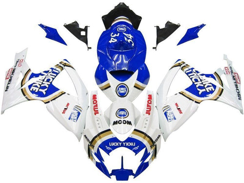 Fairings For Suzuki GSXR 600 750 White Blue  (2006-2007)