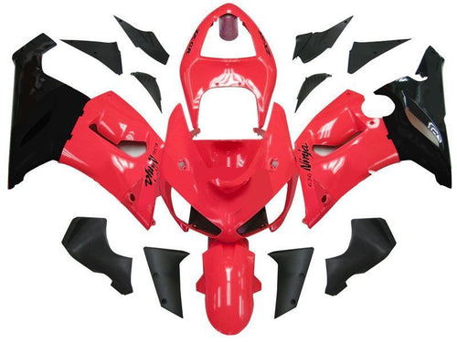 Fairings For Kawasaki ZX6R 636 Red Black Ninja  (2005-2006)