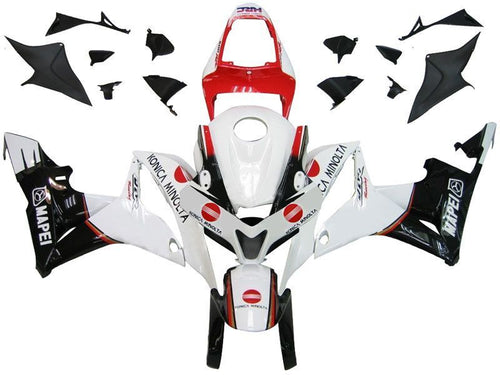 Fairings For Honda CBR 600 RR White & Red Konica  (2007-2008)