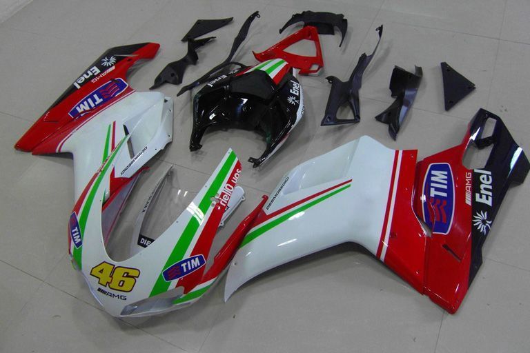 Fairings For Ducati 848 / 1098 / 1198 2007-2011 - Red & White 46