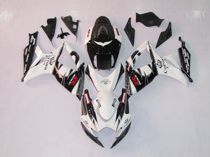 Fairings For Suzuki GSXR 600 750 (2006-2007) Black White