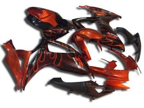 Fairings For Suzuki - GSXR600-750 K6 06-07 Orange Flame