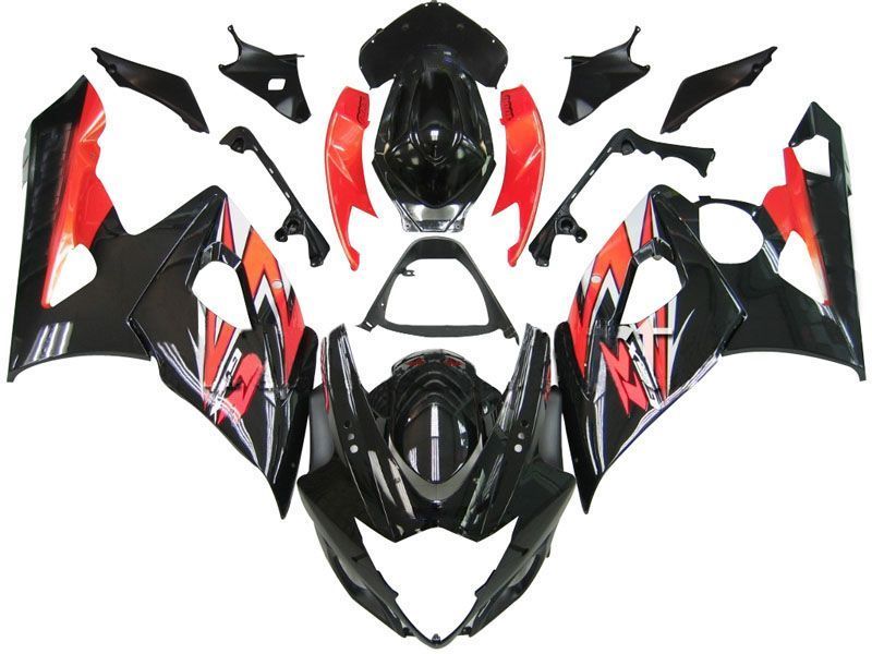 Fairings For Suzuki GSXR 1000 Black & Red GSXR  (2005-2006)