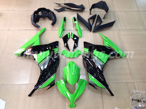 Fairings For Plastics Kawasaki Ninja 300R EX300R Green Black Ninja  (2013-2014)