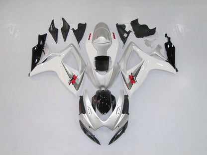 Fairings For Suzuki - GSXR600-750 K6 06-07 White Silver