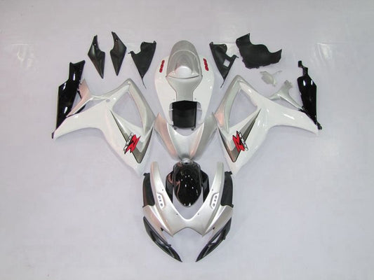 Fairings For Suzuki GSXR 600 750 (2006-2007) White Silver