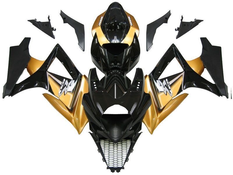Fairings For Suzuki GSXR 1000 Black & Gold GSXR  (2007-2008)