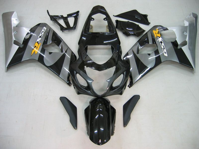 Fairings For Suzuki GSXR 600 750 Black & Silver GSXR  (2004-2005)