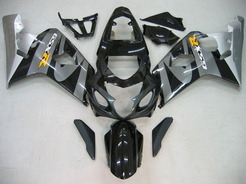 Fairings For Suzuki GSXR 600 750 Black & Silver GSXR  (2004-2005)
