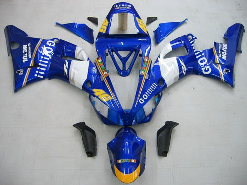 Fairings For Yamaha YZF-R1 Blue White No.46 R1  (2000-2001)