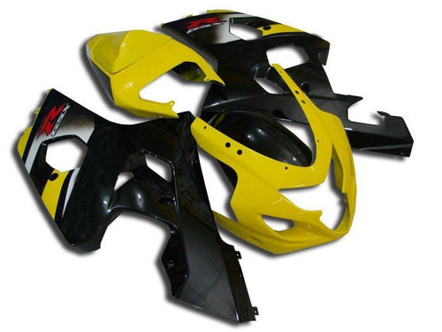 Fairings For Suzuki - GSXR600-750 K4 04-05 Black and Yellow