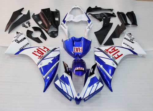 Fairings Plastics Yamaha YZF R1 Blue White FIAT  (2013-2014)
