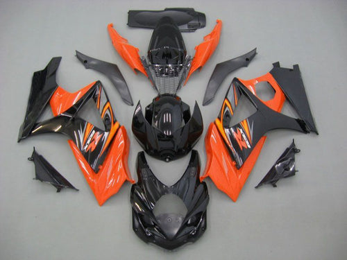 Fairings For Suzuki GSXR 1000 Black & Orange GSXR  (2007-2008)