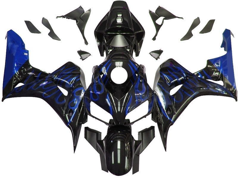 Fairings For Honda CBR 1000 RR Black & Blue Flame  (2006-2007)