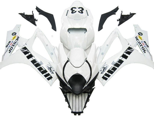Fairings For Suzuki GSXR 1000 White Black Jordan  (2007-2008)