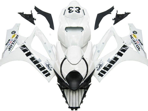 Fairings For Suzuki GSXR 1000 White Black Jordan  (2007-2008)