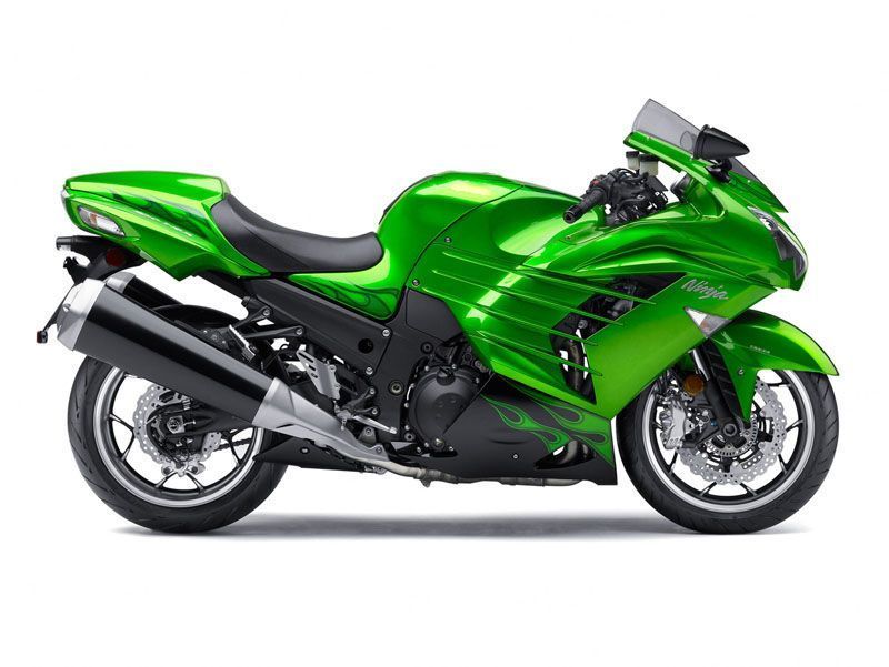 Fairings For Plastics Kawasaki ZX14R Ninja Green Flame (2012-2021)