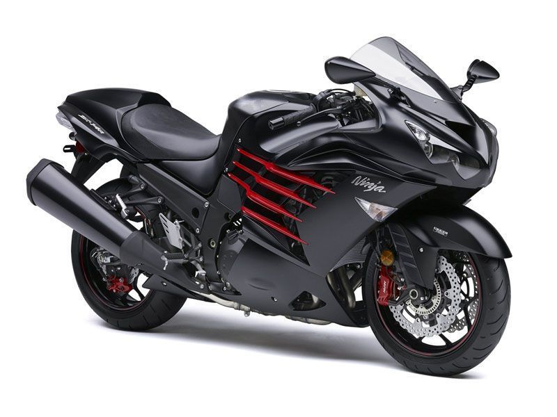 Fairings For Plastics Kawasaki ZX14R Ninja Black Red (2012-2021)