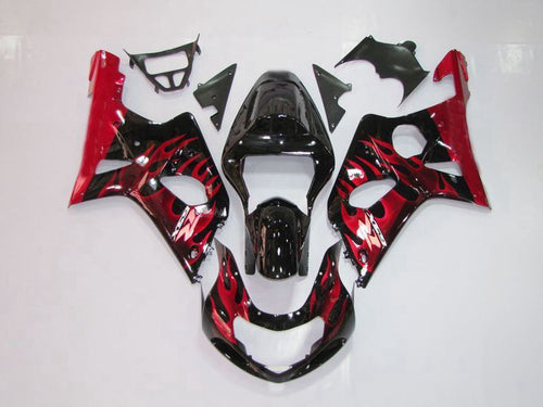 Fairings For Suzuki GSXR 1000 K1(2000-2002) Red Flame