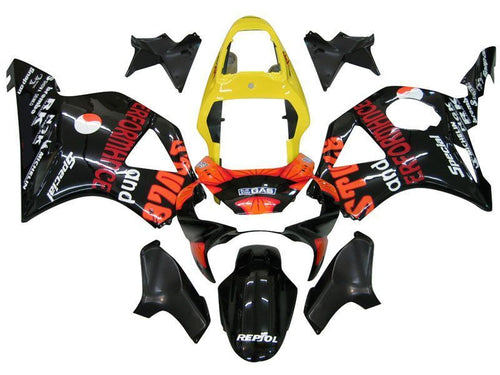 Fairings For Honda CBR 954 RR Black & Yellow Repsol Moto  (2002-2003)