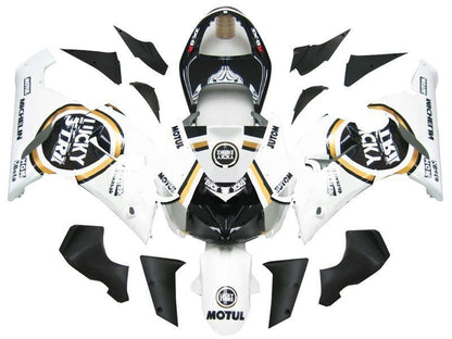 Fairings For Kawasaki ZX6R 636 Black White Ninja  (2005-2006)