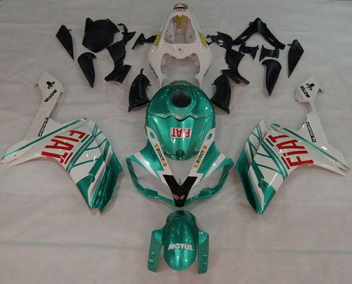 Fairings For Yamaha YZF-R1 Green Emerald White FIAT  (2007-2008)