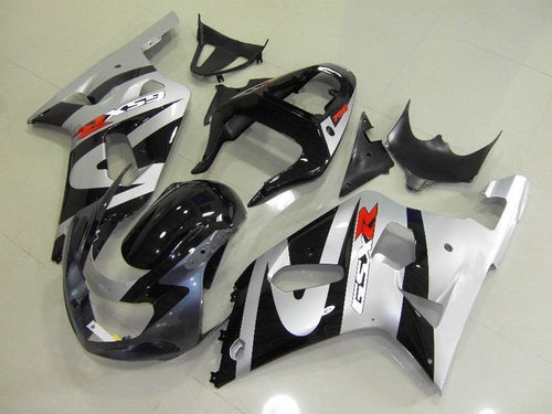 Fairings For Suzuki - GSXR600-750 K1 2001-2003 Black Silver