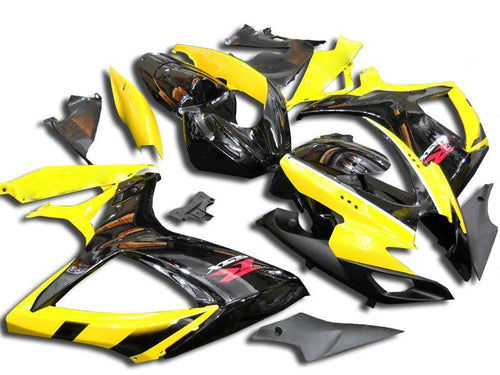 Fairings For Suzuki - GSXR600-750 K6 2006-2007 Black Yellow