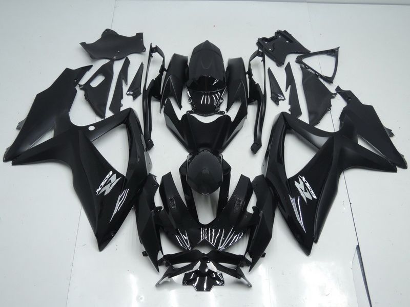 Fairings For Suzuki - GSXR600-750 K8 2008-2010 Matt Black Gloss Black