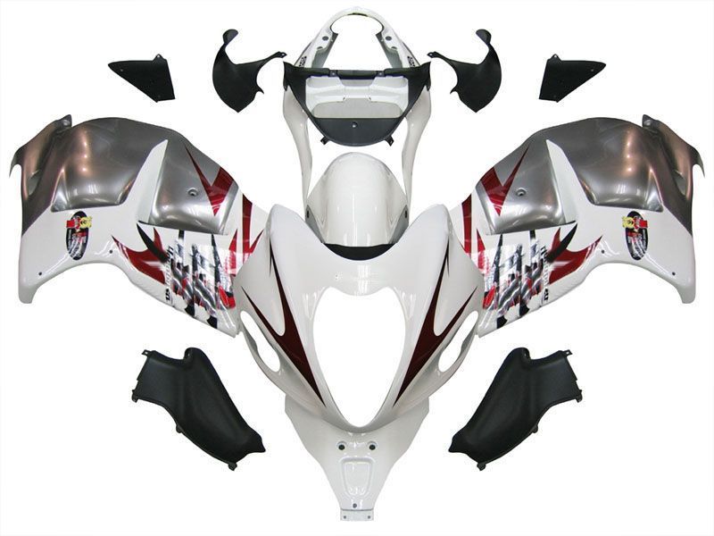 Fairings For Suzuki GSX1300R Hayabusa White & Silver Hayabusa  (1996-2007)