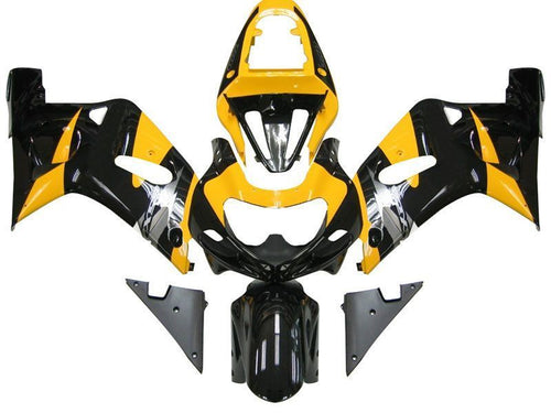 Fairings For Suzuki GSXR 750 Black & Yellow GSXR  (2001-2003)