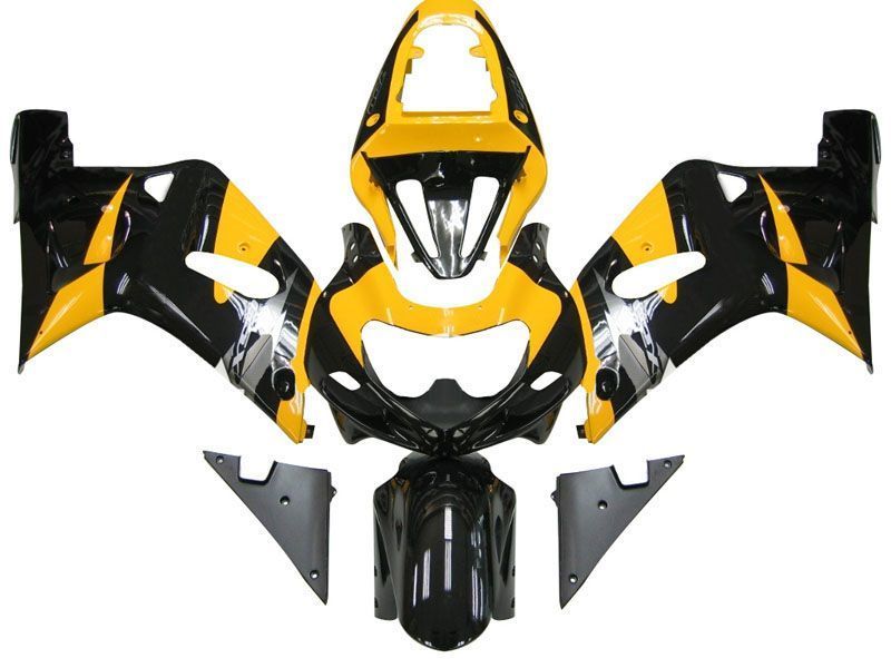 Fairings For Suzuki GSXR 750 Black & Yellow GSXR  (2001-2003)
