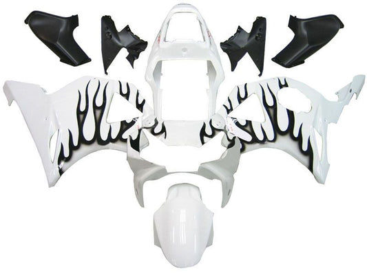 Fairings For Honda CBR 954 RR White & Black Flame  (2002-2003)