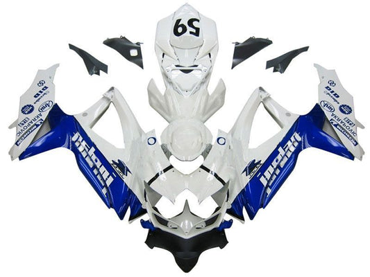 Fairings For Suzuki GSXR 600 750 White Blue Jordan  (2008-2009-2010)
