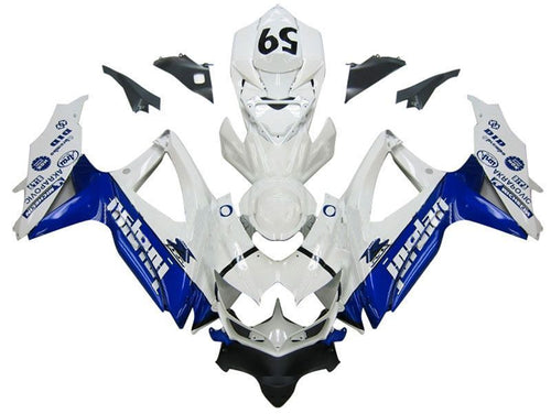 Fairings For Suzuki GSXR 600 750 White Blue Jordan  (2008-2009-2010)