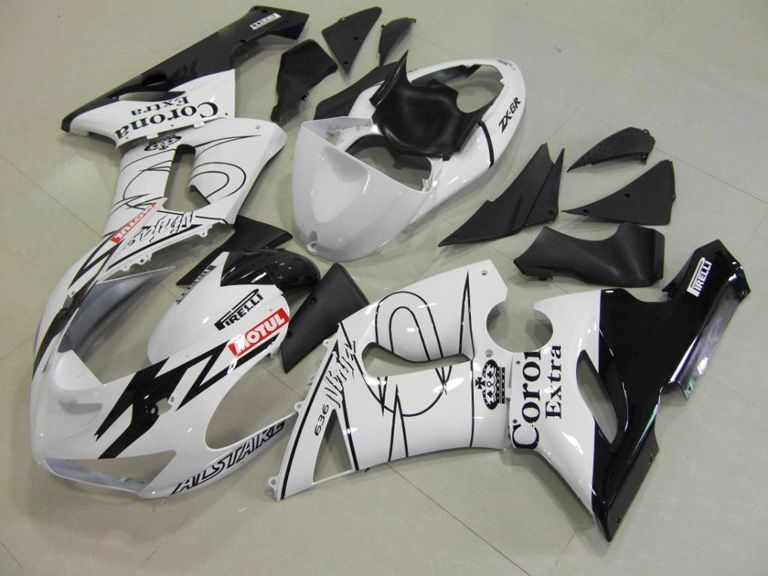Fairings For Kawasaki ZX-6R, 2005-2006 - White 
