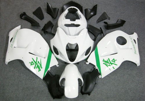 Fairings For Suzuki GSX1300R Hayabusa White Green Research47  (1996-2007)