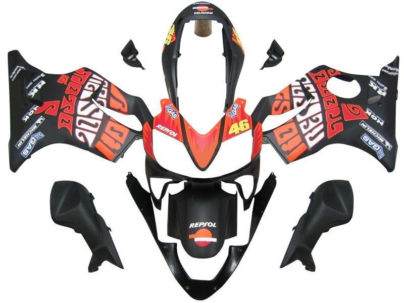 Fairings For Honda CBR 600 F4i Black Valentino Rossi  (2004-2007)