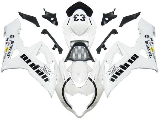 Fairings For Suzuki GSXR 1000 White & Black Jordan  (2005-2006)