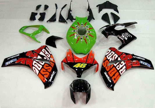 Fairings For Honda CBR1000 RR Black Green Valentino Rossi  (2008-2011)