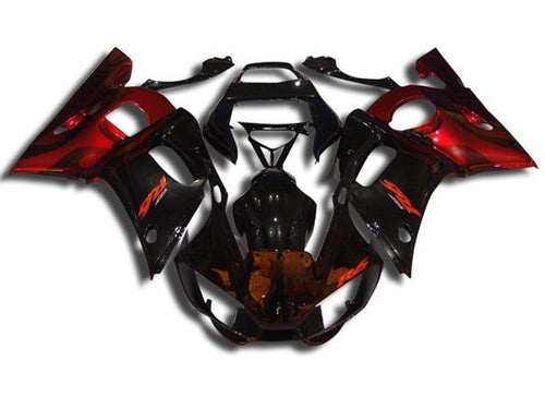 Fairings For Yamaha - YZF-600 R6 1998-2002 Red and Black