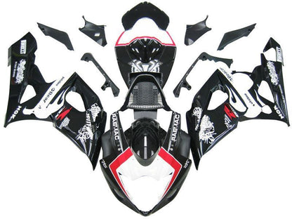 Fairings For Suzuki GSXR 1000 Black White Suzuki GSXR  (2005-2006)