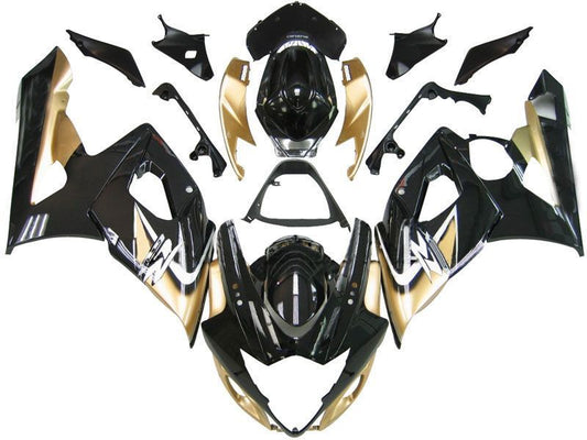 Fairings For Suzuki GSXR 1000 Black & Gold GSXR  (2005-2006)